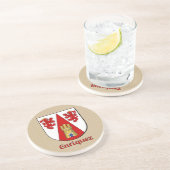 Enriquez Heraldic Shield Zandsteen Onderzetter (Zijkant)