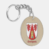 Enriquez historisch schild met vlag van Spanje Sleutelhanger (Voorkant Links)