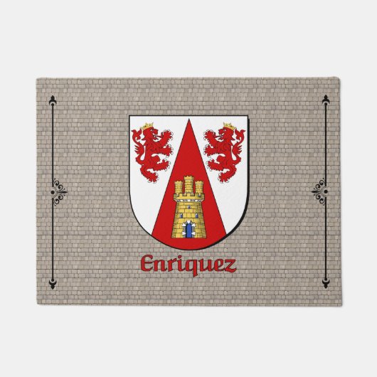 Enriquez Historisch Schild op Cobblestone Deurmat (Voorkant)