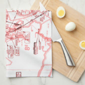 Enroute Lage Hoogtekaart Theedoek (Quarter Fold)