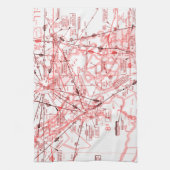 Enroute Lage Hoogtekaart Theedoek (Verticaal)