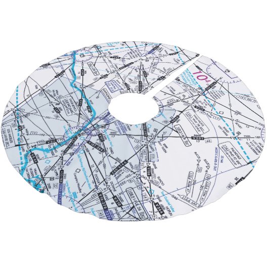 Enroute Low Altitude Aviation Chart Kerstboom Rok (Gekanteld)