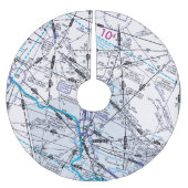 Enroute Low Altitude Aviation Chart Kerstboom Rok (Voorkant)