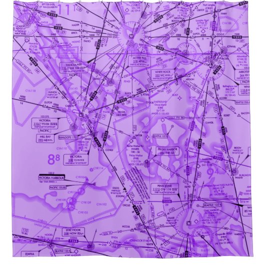 Enroute Low Altitude (ELUS1) Chart - paars Douchegordijn (Voorkant)