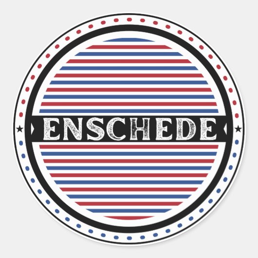 Enschede City Pride Emblem – Dutch Identity Ronde Sticker (Voorkant)
