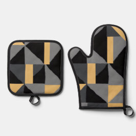 Ensemble de Manique et Gant Géométrique Ovenwant & Pannenlap Set