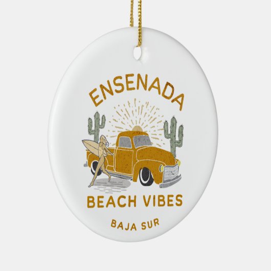Ensenada Beach Vibes  Keramisch Ornament (Rechts)