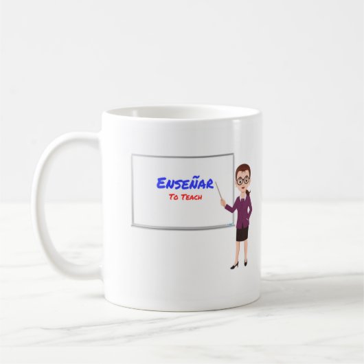 Enseñar - Mok van Spaanse leraar (Links)