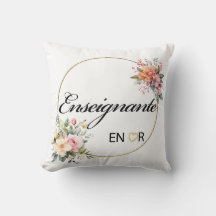 Ensignante Bloemen Waterverf Kussen