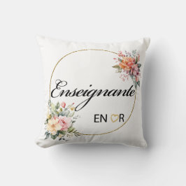 Ensignante Bloemen Waterverf Kussen