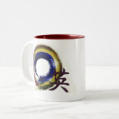 Enso - Aperature of Courage Tweekleurige Koffiemok (Voorkant links)