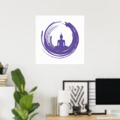Ensō Budha Buddhism Zen Spiritualiteit Poster (Thuiskantoor)