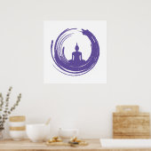 Ensō Budha Buddhism Zen Spiritualiteit Poster (Keuken)
