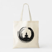 Ensō Budha Buddhism Zen Spiritualiteit Tote Bag (Achterkant)