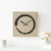 Enso by Taido Shufu Vierkante Klok (Huis)