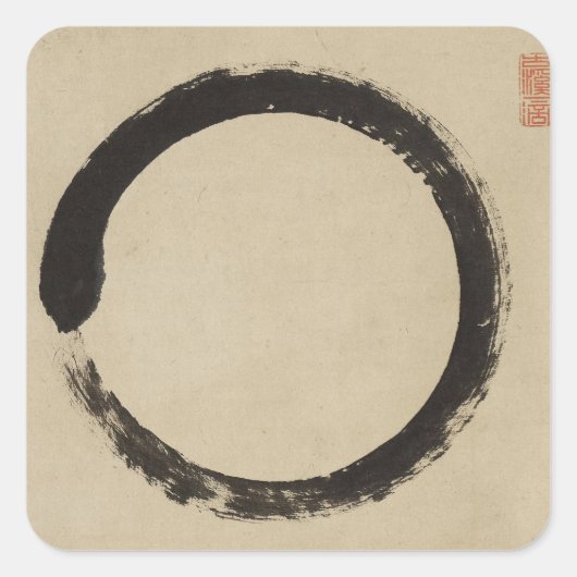 Enso by Taido Shufu Vierkante Sticker (Voorkant)