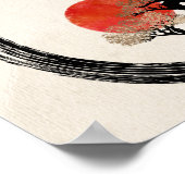 Enso Circle and Bonsai Tree on Canvas Poster (Hoek)