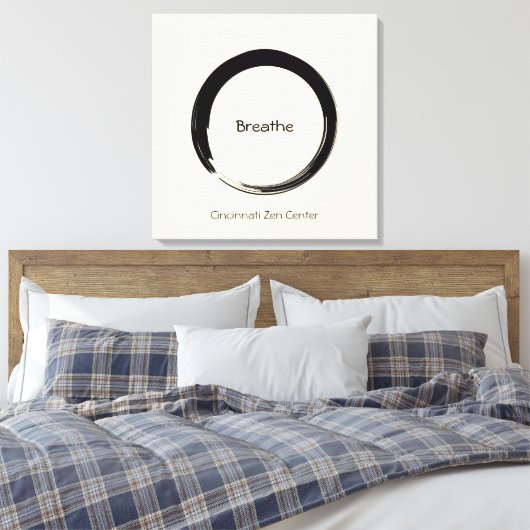 Enso Circle Canvas Afdruk (Insitu (Slaapkamer))
