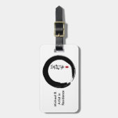 Enso Circle en Artiest Calligrafie Bagagelabel (Voorkant verticaal)