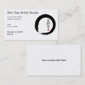 Enso Circle en Artiest Calligrafie Visitekaartje (Voorkant / Achterkant)