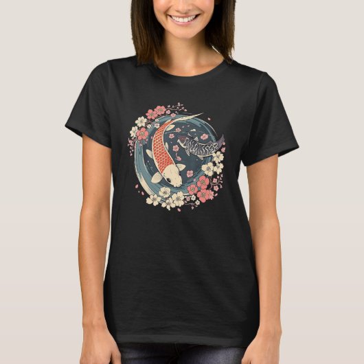 Enso circle Koi Fish Pond T-shirt (Voorkant)