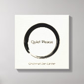Enso Circle, rustig alsjeblieft Canvas Afdruk (Voorkant)