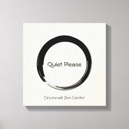 Enso Circle, rustig alsjeblieft Canvas Afdruk (Voorkant)