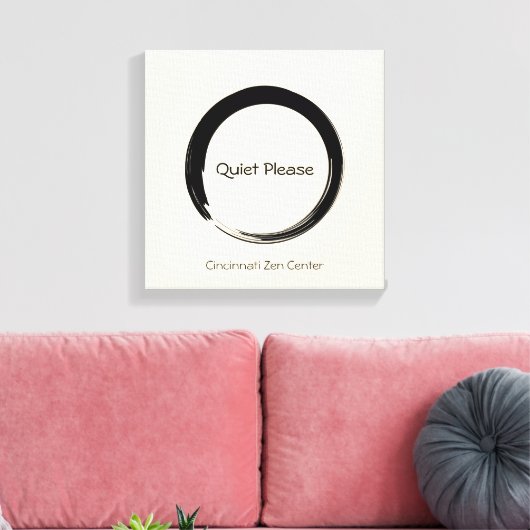 Enso Circle, rustig alsjeblieft Canvas Afdruk (Insitu (Woonkamer))