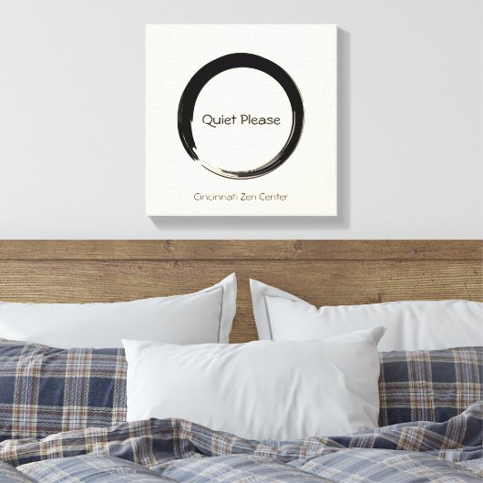 Enso Circle, rustig alsjeblieft Canvas Afdruk (Insitu (Slaapkamer))
