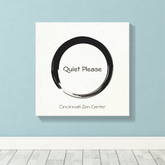 Enso Circle, rustig alsjeblieft Canvas Afdruk (Insitu (Houten vloer))
