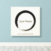Enso Circle, rustig alsjeblieft Canvas Afdruk (Insitu (Houten vloer))
