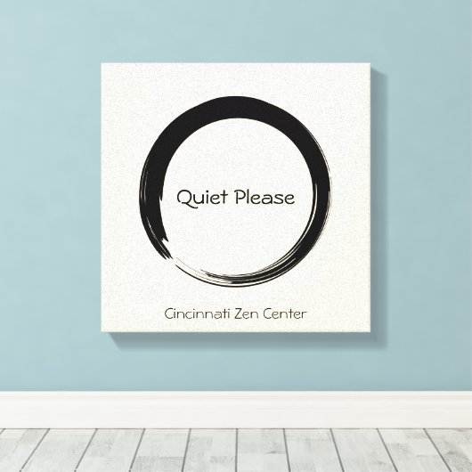Enso Circle, rustig alsjeblieft Canvas Afdruk (Insitu (Houten vloer))