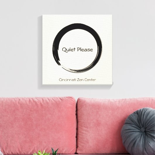 Enso Circle, rustig alsjeblieft Canvas Afdruk (Insitu (Woonkamer))