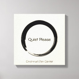 Enso Circle, rustig alsjeblieft Canvas Afdruk