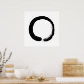 Enso Circle Zen Calligrafie Poster (Keuken)