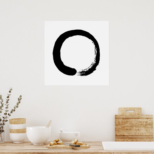 Enso Circle Zen Calligrafie Poster (Keuken)