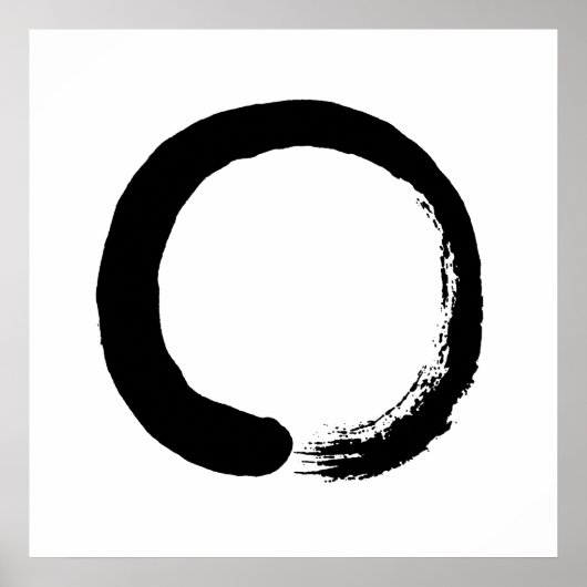 Enso Circle Zen Calligrafie Poster (Voorkant)
