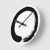 Enso Circle Zen Calligrafie Ronde Klok (Hoek)