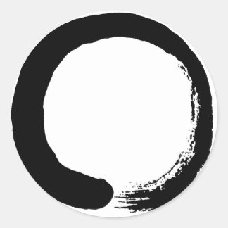 Enso Circle Zen Calligrafie Ronde Sticker