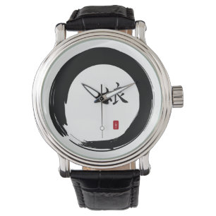 Enso Cirkel en Kanji Kalligrafie voor Dochter Horloge