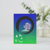 Enso cirkel en Zen wijsheid door Ryokan Briefkaart (Staand voorkant)