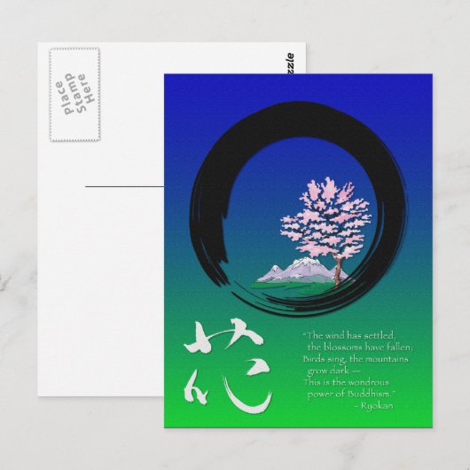 Enso cirkel en Zen wijsheid door Ryokan Briefkaart (Voorkant / Achterkant)