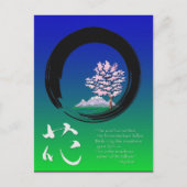 Enso cirkel en Zen wijsheid door Ryokan Briefkaart (Voorkant)