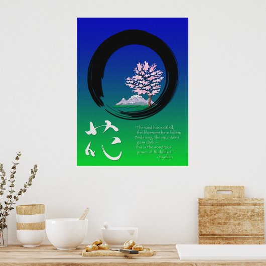 Enso cirkel en Zen wijsheid door Ryokan Poster (Keuken)