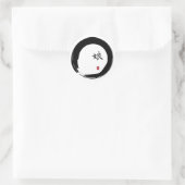 Enso Cirkel met Symbool voor Dochter Ronde Sticker (Tas)