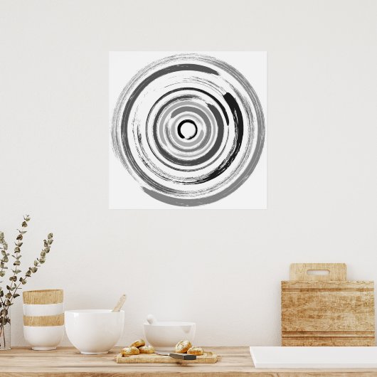 Enso-cirkels - Zen-cirkels #1 Poster (Keuken)