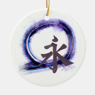 Enso - Eterniteit met Zen Keramisch Ornament