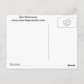 Enso - Kanji karakter voor Reverence, Sumi-e Briefkaart (Achterkant)