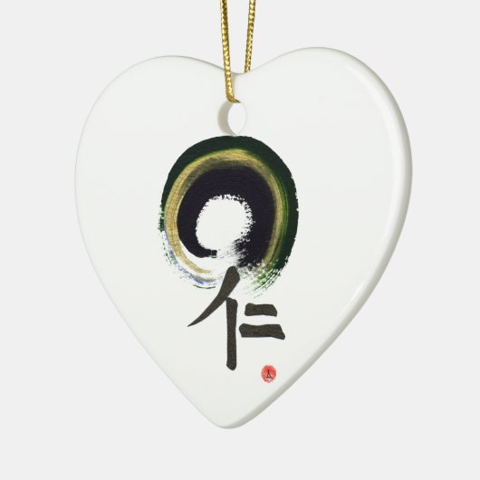 Enso - Kanji voor welwillendheid Keramisch Ornament (Links)