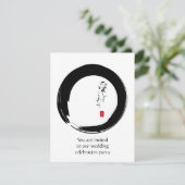 Enso met Japanse tekst voor "met liefde" Kaart (Staand voorkant)